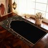 Tapete de Oração Muçulmano Tapete Preto para Sala de Estar Tapete de Sofá Decoração de Casa Tapete de Cabeceira de Quarto Tapete para Salão Corredor Tapete de Chão Capacho Lavável