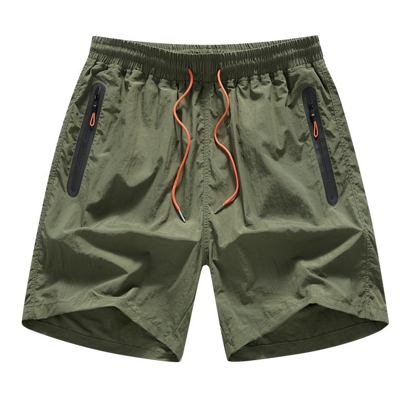 

Men s large size outdoor quick-drying shorts European size waterproof beach pants loose drawstring sports shorts L армия зеленый
