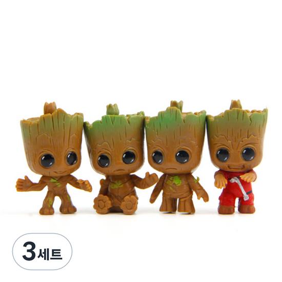 

Set of 4 wooden character minifigures, 3 sets, popular toys in Korea