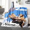 Custom Name Up Adventure Awaits Flannel Blanket For Super Soft Cute Comfort Blanket For Travel Bedding Couch Sofa Blanket