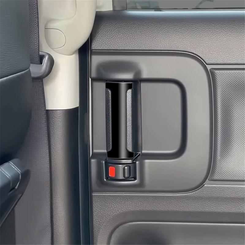 M31K-Car Middle Door Inner Handle Button Trim Sticker for Suzuki SPACIA MK04 2017-2024 Car Accessories Gloss Black