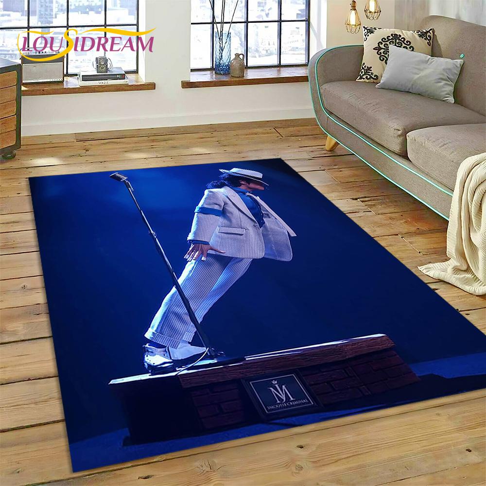 MJ Král Popu Michael Jackson Koberec do Obývacího pokoje Ložnice Domácí Dekorace, Podložka Protiskluzová Dekorace na Pohovku Rohožka Dárek