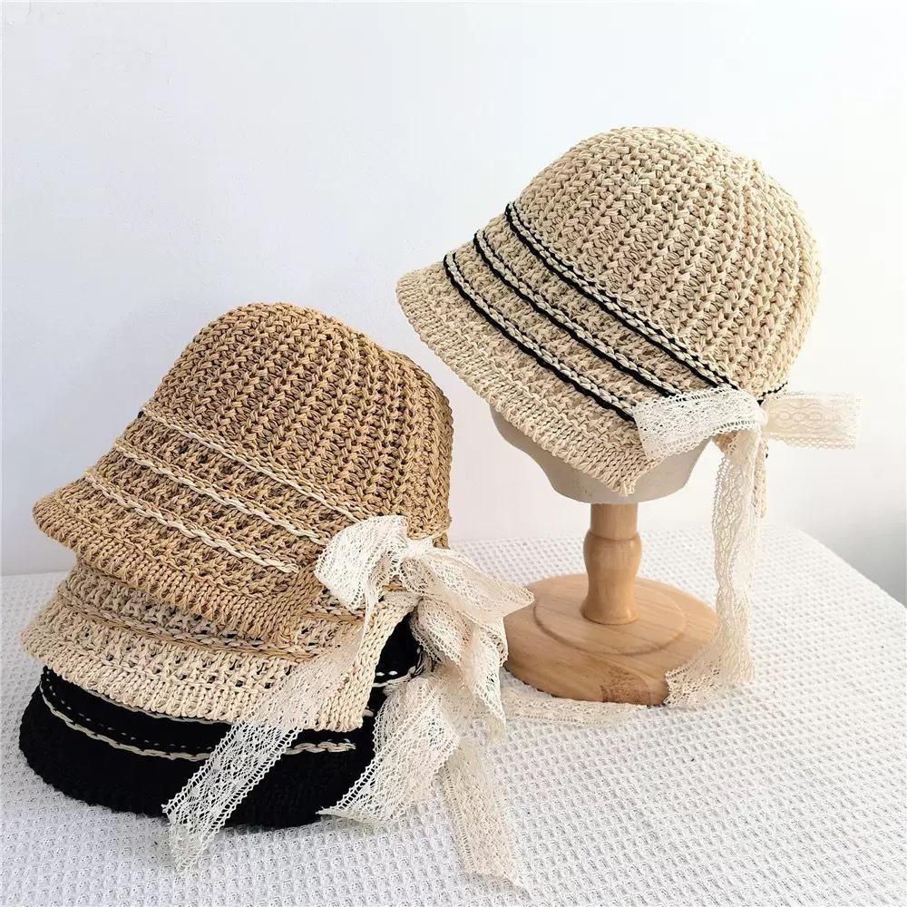 Anti-UV Bucket Hat Lace Fisherman Hat New Sunscreen Hat  Summer
