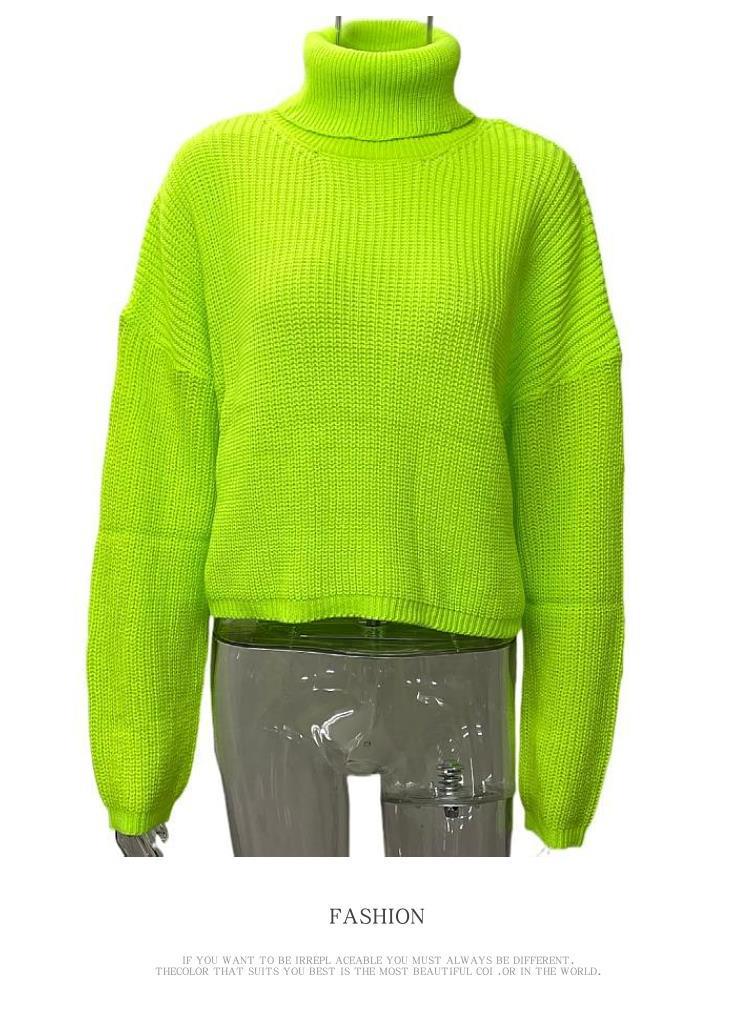 2025 European & American Women's Long Sleeve Backless Knit Top - Sexy High Neck Outerwear