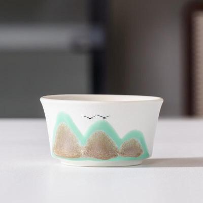 Zhuang Lu Hua Pin Handbemalte Keramik-Teetasse