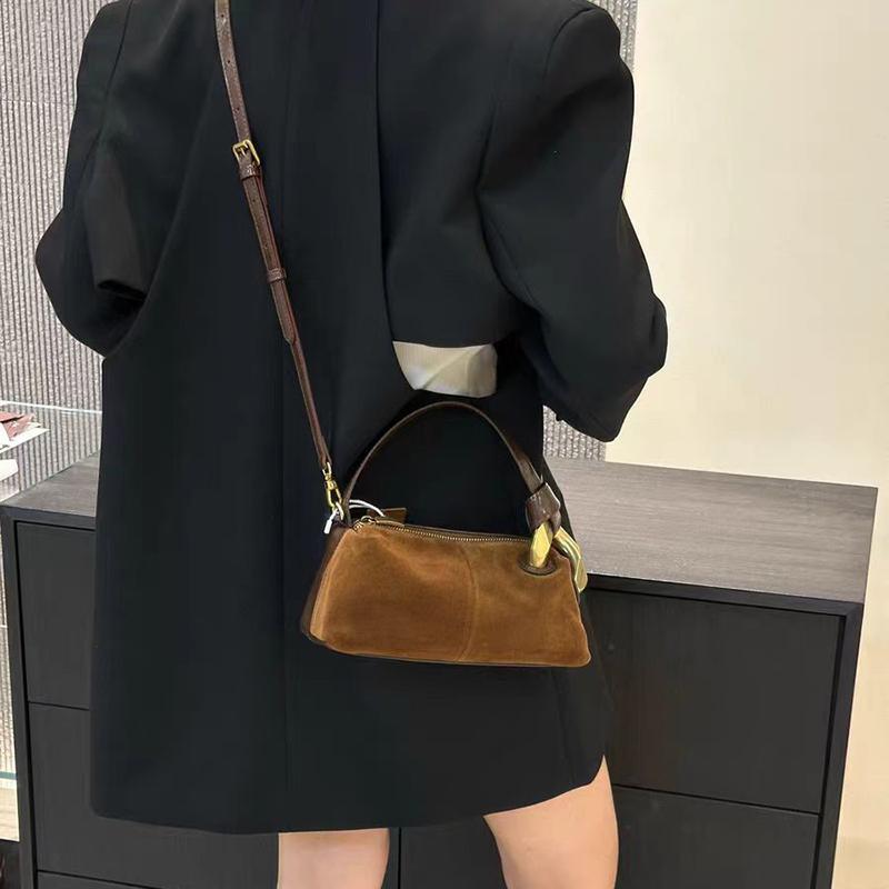 Yogodlns Geantă de umăr la modă pentru femei Piele de căprioară sintetică Genți de mână de damă Geantă hobo mică Genți messenger crossbody pentru doamne