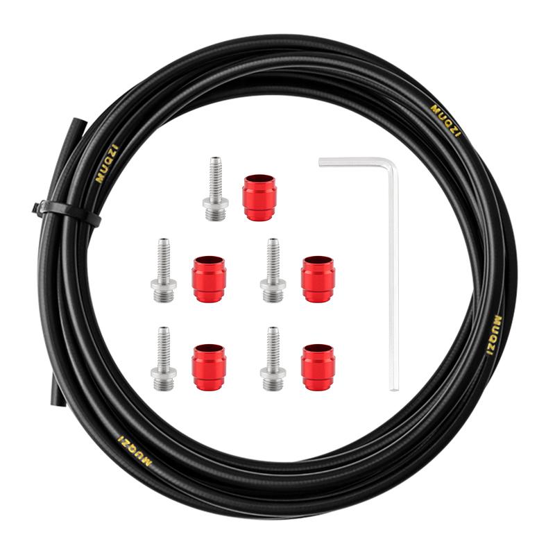 

MUQZI 3M Hydraulic Brake Hose and Bike Brake Olive Connecting Insert Kit for Avid StealthamaJig Hydraulic Brake красный