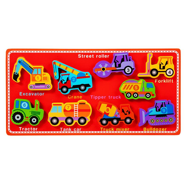 3D Puzzle Children's Early Education Toy Animal Transportation Velcro Sea Fruit Shape Funny DIY Paste Puzzle Toys Gifts for Kids