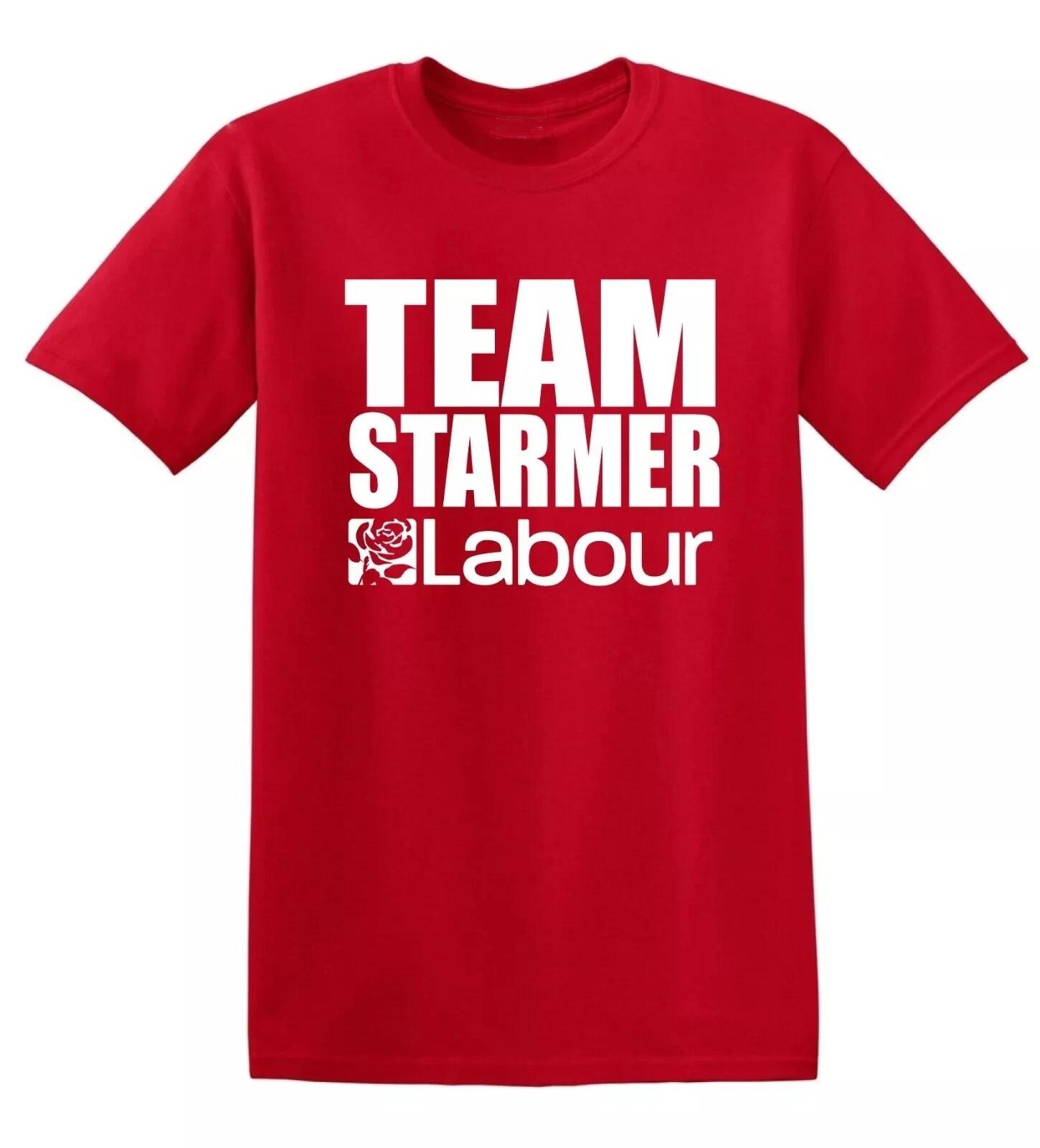 TEAM STARMER - Labour Election Slogan on a MENS T SHIRT #225 L