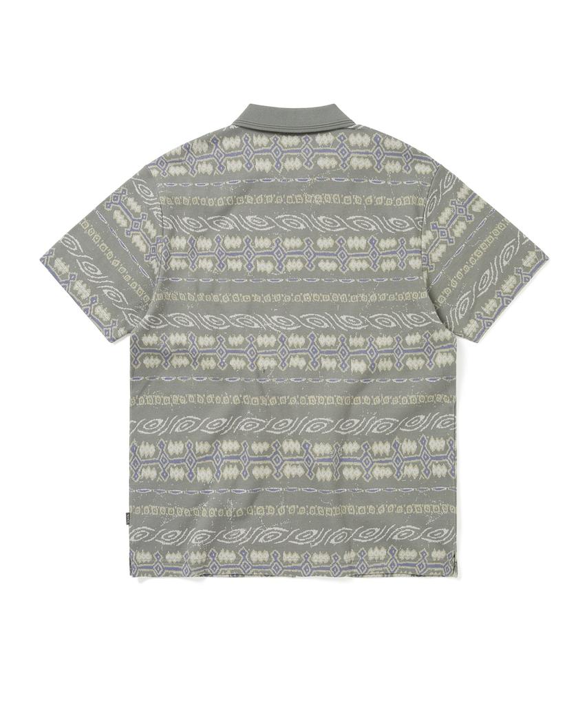 THISISNEVERTHAT Jungle Jacquard Zip Up Top Gray