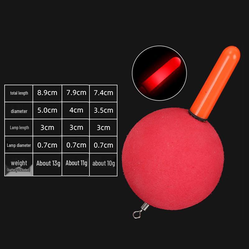 Luoyang 425 Spherical Night Fishing Float: Automatic Bottom-Finding EVA Lure Ball