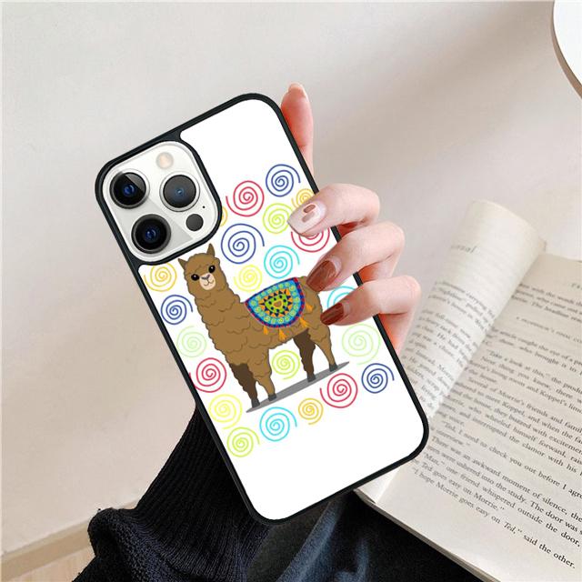 Lama Alpaca Lama Animal Cute Coque Shell For iPhone 17 Air 15 16 14 13 12 Pro Max 11 Pro Max Plus Phone Case Cover