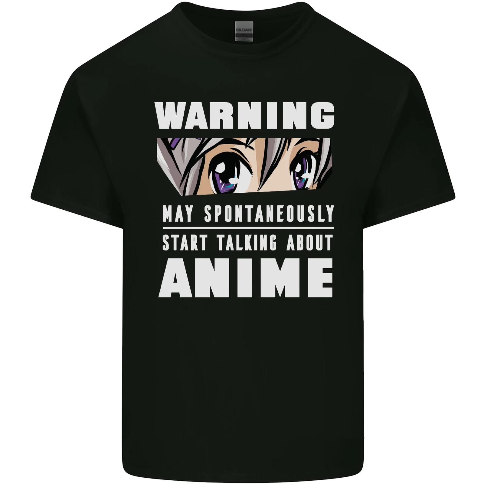 Warning May Start Talking About Anime Funny T-Shirt Childrens 2XL