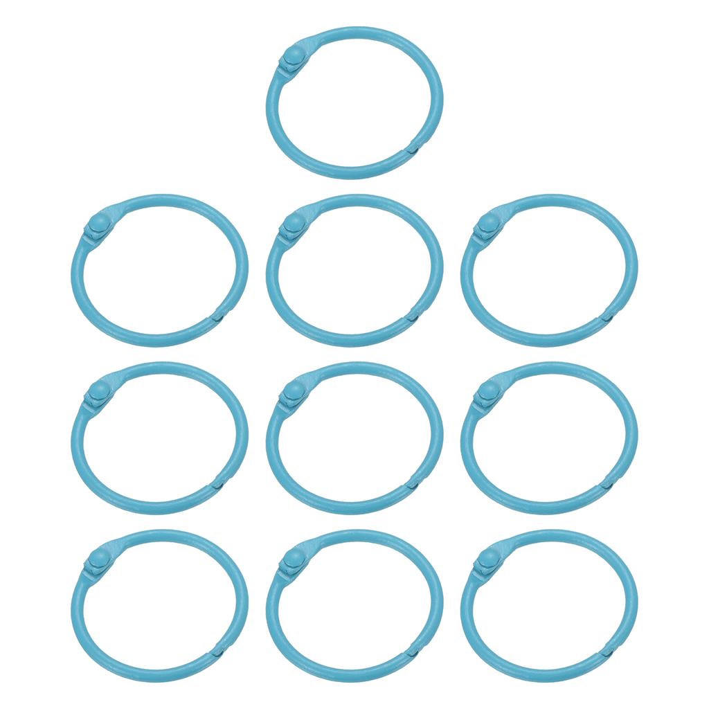 10Pcs Loose Leaf Binder Rings Book Hoops Metal Flash Card Book Binding Rings for Key Chain Index Card Scrapbooks Office Supplies