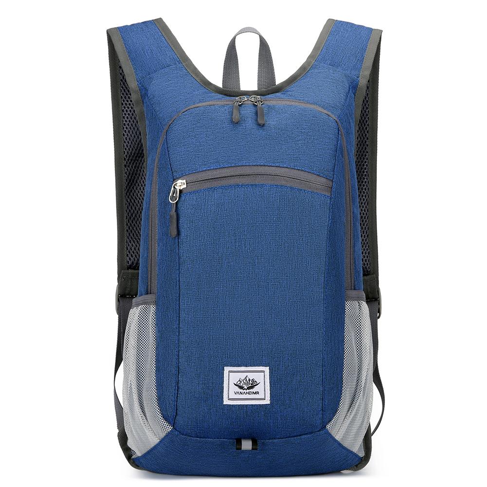 15L Portable Foldable Backpack Large Capacity Cycling Travel Daypack Reflective Mountaineering Backpack for Outdoor Sports