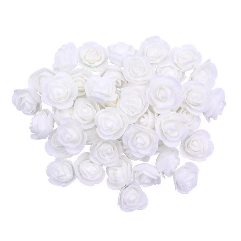 50~500Pcs 3.5cm PE Foam Rose Head Artificial Flower For Wedding Birthday Party Home Decor DIY Bear Rose Valentines Day Gifts
