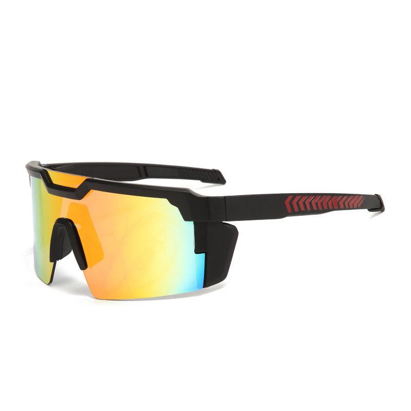 Новые цельные квадратные очень большие спортивные мужские солнцезащитные очки — фото 16