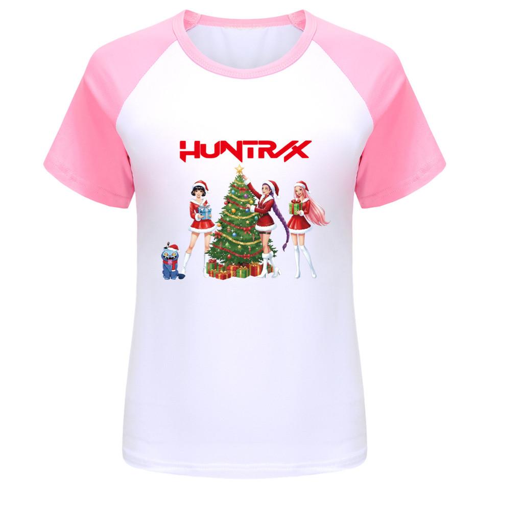 5085 Barn Flickor Jul Nyår Rumi Zoey Mira Tryck Raglan Kortärmad T-shirt