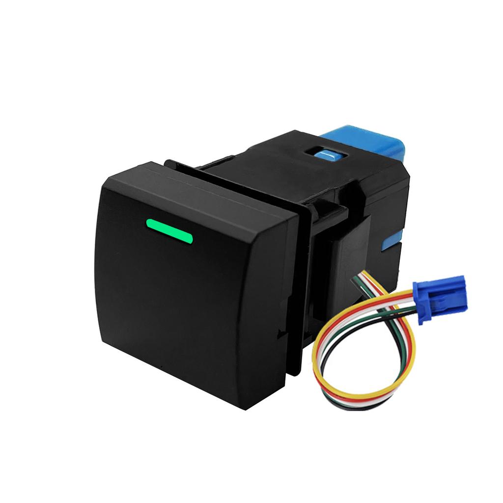 12V Push Button Green White Light Power ON-OFF Horn Garage Momentary for Toyota Camry Corolla RAV4 Hiace Altis LandCruiser Prado