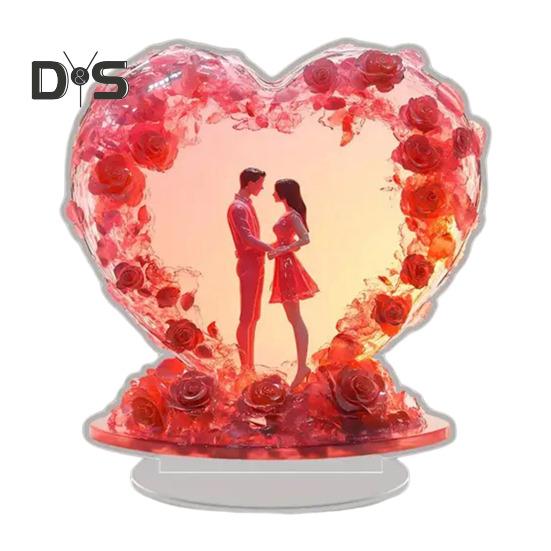 

Знак ко Дню святого Валентина, 2D, плоский акриловый настольный любовный орнамент, водонепроницаемое домашнее украшение ко Дню святого Валентина для каминной тумбочки F