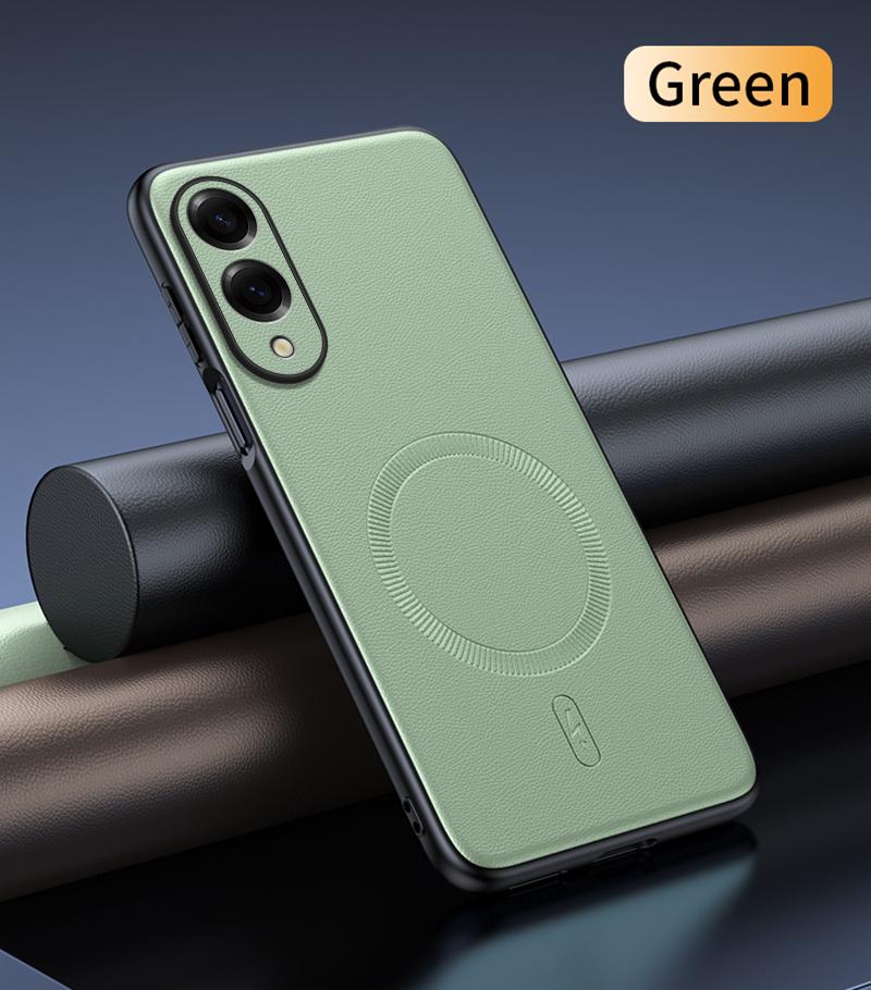 For Samsung S25 Edge Case Magnetic Leather Shield Cover For Samsung S25 Edge Anti-Fingerprint Non-Slip PC+TPU