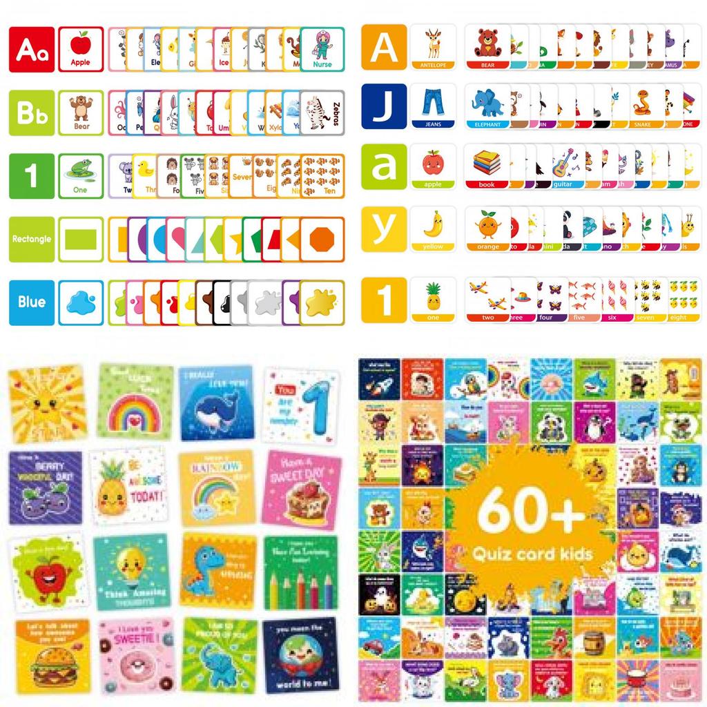 Educational Animal Flash Cards For Kids With English Letters Learning Set For Early Education