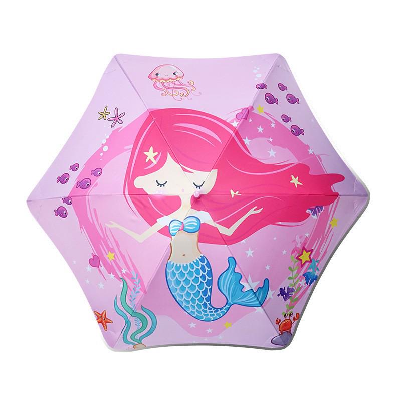 Children's Cartoon Umbrella: Safe, Rounded Corners, Anti-Puncture, Lightweight, Long Handle for Kindergarten & Elementary Boys and Girls.