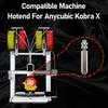 Upgrade Anycubic Kobra X/Kobra 4 Hotend Bimetallic Nozzle Heating Assembly For Anycubic Kobra X 0.2/0.4/0.6/0.8mm 3D Printer
