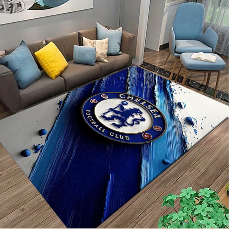 1 Stück Chelsea FC Bedruckter Stuhlunterlage für Home-Office, Wohnzimmer, Küche, Spielzimmerbereich Teppich