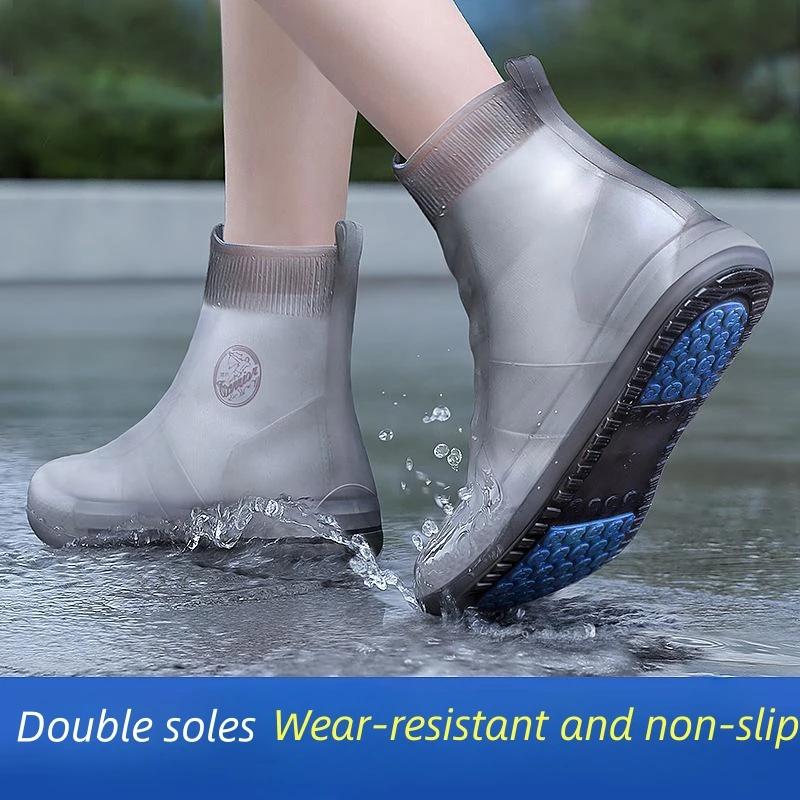 Reusable Coat Walking Shoes Rainy Day Lightweight Thick Wear-resistant Silicone Daily Household Items Rain Shoe Covers Travel