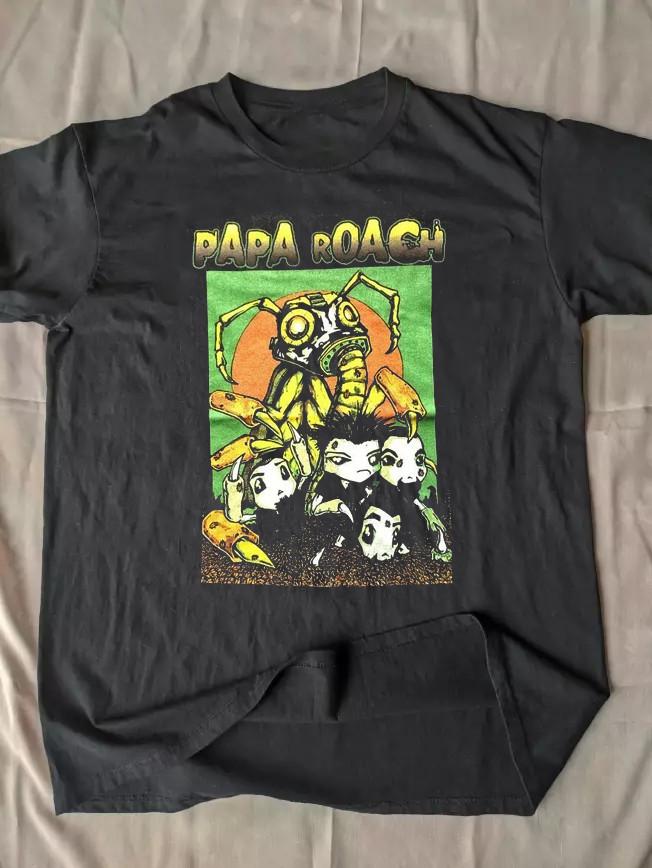 Футболка унисекс Papa Roach Band Infest Tour Хлопок Черный Все Размеры Унисекс Футболка AD135 Унисекс Футболка S