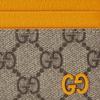 Gucci Doppel-G-Logo Keramikeffekt-Finish Leinwand und Leder Kartenetui Regular Herren Gelb/Braun