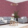 Pink Black Leopard Blue Wallpaper 22.83"X118" Waterproof Wallpaper for Living Room/Bedroom/Bathroom PVC Wall Sticker