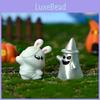 Resin Halloween Miniatures For Diy Crystal Ball Accessories Adorable Transparent Ghost And Pumpkin Decor
