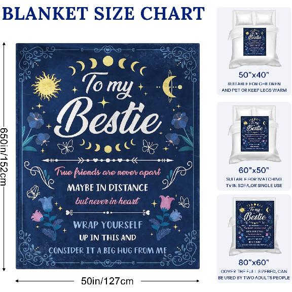 for Women Christmas, Bestie Gifts for Women Unique, Bestie Gifts for Girls Christmas, Birthday, Bestie Blanket, Best Friend Blanket, My Best Friend