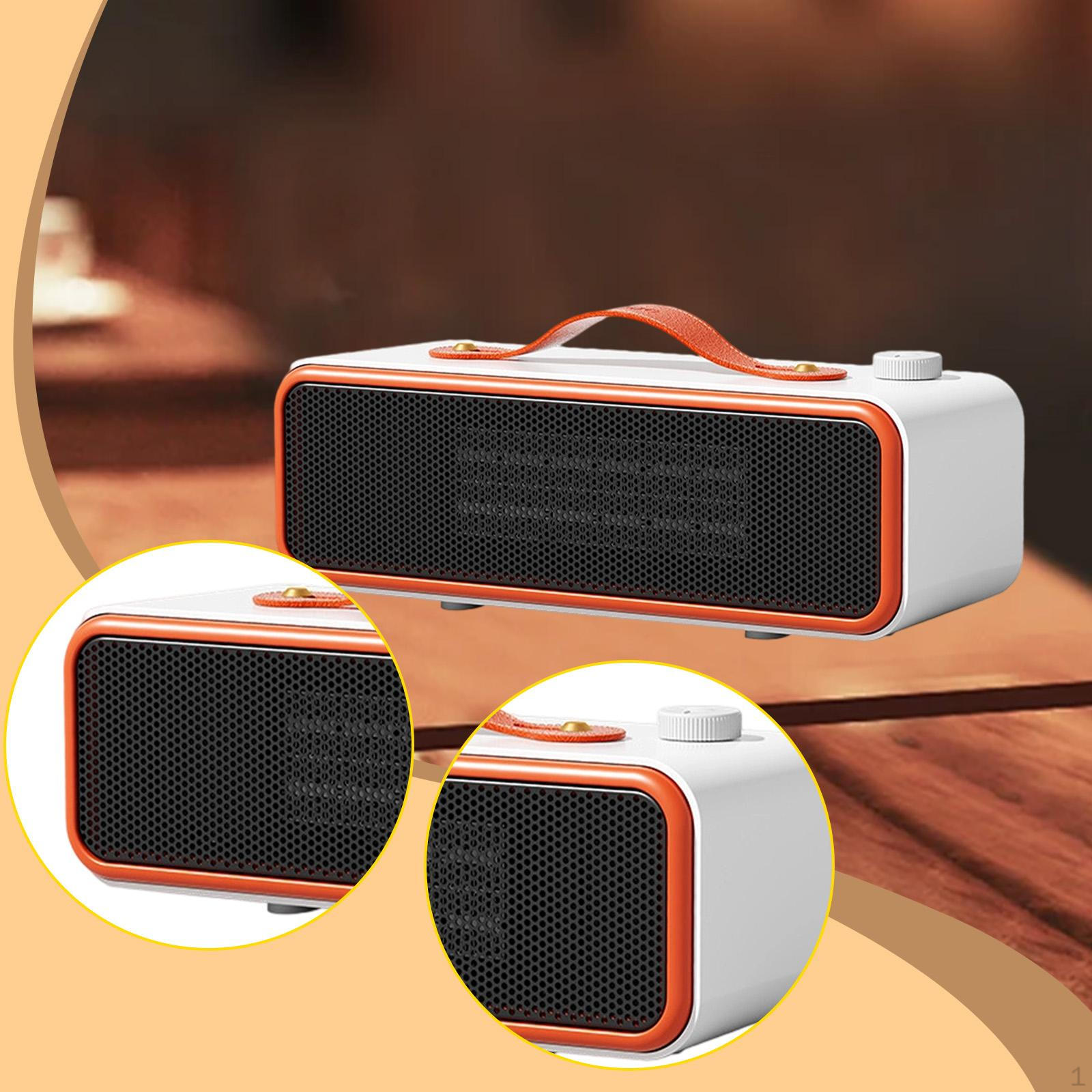 

Desktop Electric Space Heater Fast Heating Adjustable Mute Portable for Indoor Use оранжевый