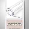 Space Saving Clear Transparent Book Storage Organizer with Sturdy Zipper Comfortable Handles for Bedroom Closet Storage