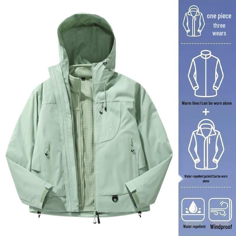 Outdoor Assault Jacket: Warm Waterproof/Windproof 3-in-1 Unisex Mountaineering Coat for Autumn/Winter