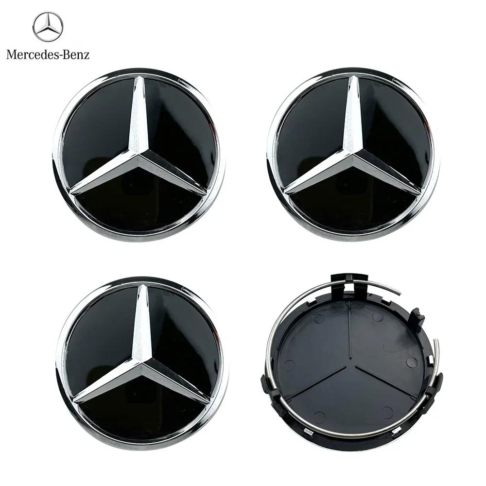 Pro Mercedes Benz 75MM Styling vozu Krytky středů kol Krytky nábojů Náhradní díly Pro Mercedes Benz W211 W203 W204 W210 W124 AMG W202