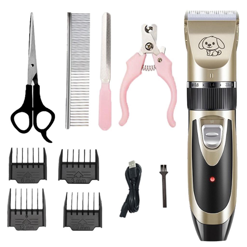 Pet Animal Hair Trimmer Kit Adjustable Cordless Pet Haircut Electric Shaver