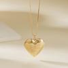 Gold Plated Heart-shaped Pendants Can Openable Photo Frame Love Faith Hope Locket Pendant Necklace Family Jewelry Gift