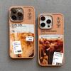 Brown Ice Latte American Coffee Phone Case for Iphone 12 11 14 13 15 16 Pro Max Mini X XR XS 7 8 Plus SE2 Shockproof Print Cover