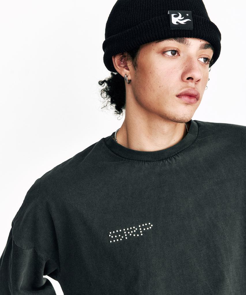 Sseleupe Flame Star Layered Long Sleeve Tee Pigment Charcoal