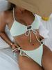1011 Europäische und amerikanische Badebekleidung Damen sexy rückenfrei Damen Thermalbad dreieckiger geteilter Bikini Badeanzug Damen