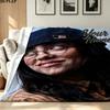 1PC Billie Eilish Custom Name Patterned Flannel Blanket Suitable For All Seasons for Home Decor Warmth and Comfort Gifts Holiday Present
