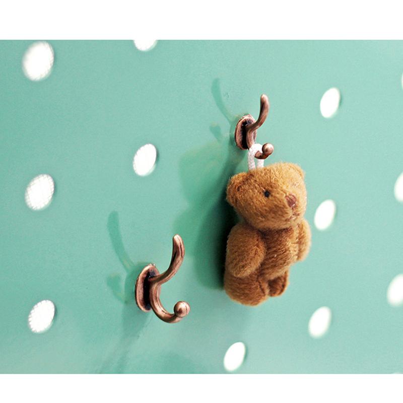 2pcs 1:12 Miniature Clothes Coat Metal Hook Wall Hanger Dollhouse Accessories Kid Gifts