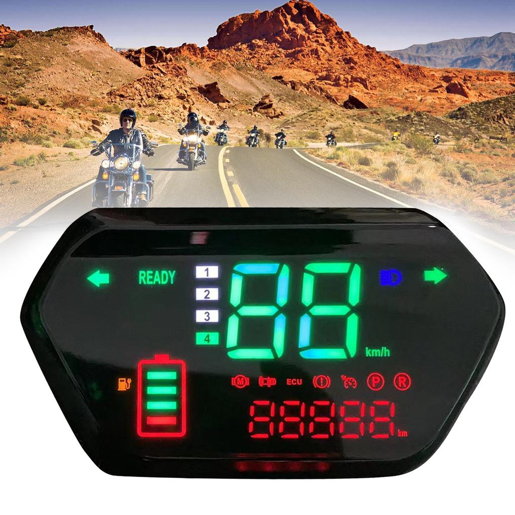 60V Speedometer Odometer Tachometer Digital LCD Display Universal for Electric Motorcycle