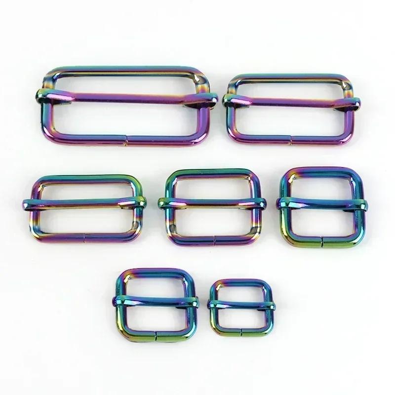 10Pcs Meetee 13-50mm Metal Buckle Backpack Belts Sliders Buckles Webbing Adjuster Clasp DIY Handbag Crafts Hardware Accessories