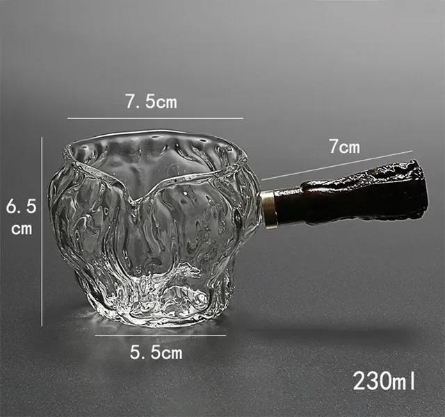 Creative Kung Fu Wood Glass Tea Tool Heat-resistant Handle Fair Tea Dispenser Cup Transparent Office Kettle Turkey Coffee ZD3LLR