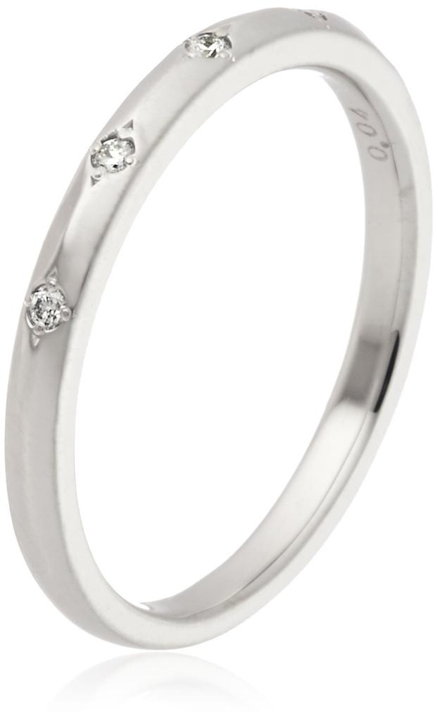 Exedia 18K White Gold Diamond Ring Japanese Size 7 AMWDRK127,